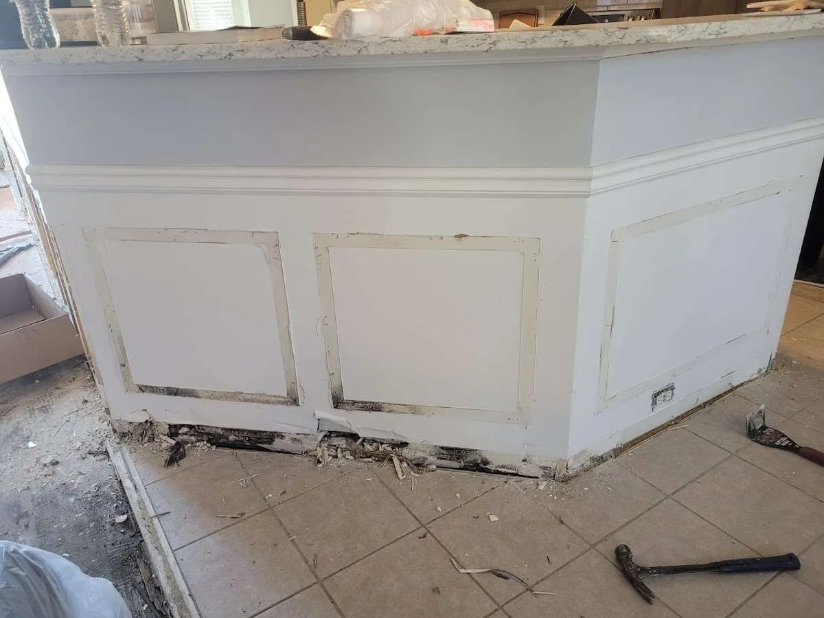 Water damage and mold on kitchen during Storm Damage Restoration in Plant City